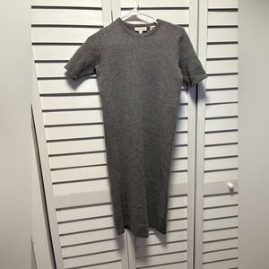 Ann Taylor Charcoal Wool Midi Dress